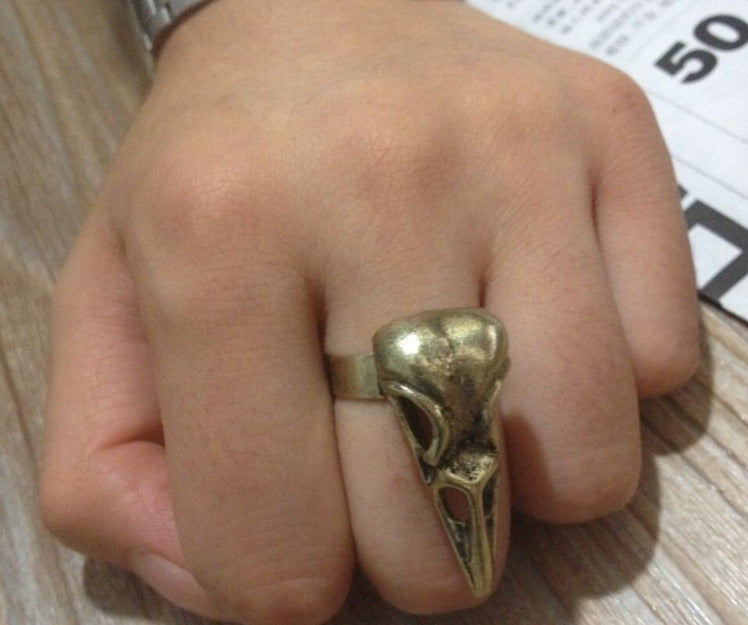 Crow Skull Bird Ring
